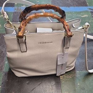 Liz Claiborne Cream Satchel with Versatile Design